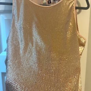 Shimmery gold tone , tank top. Sz L